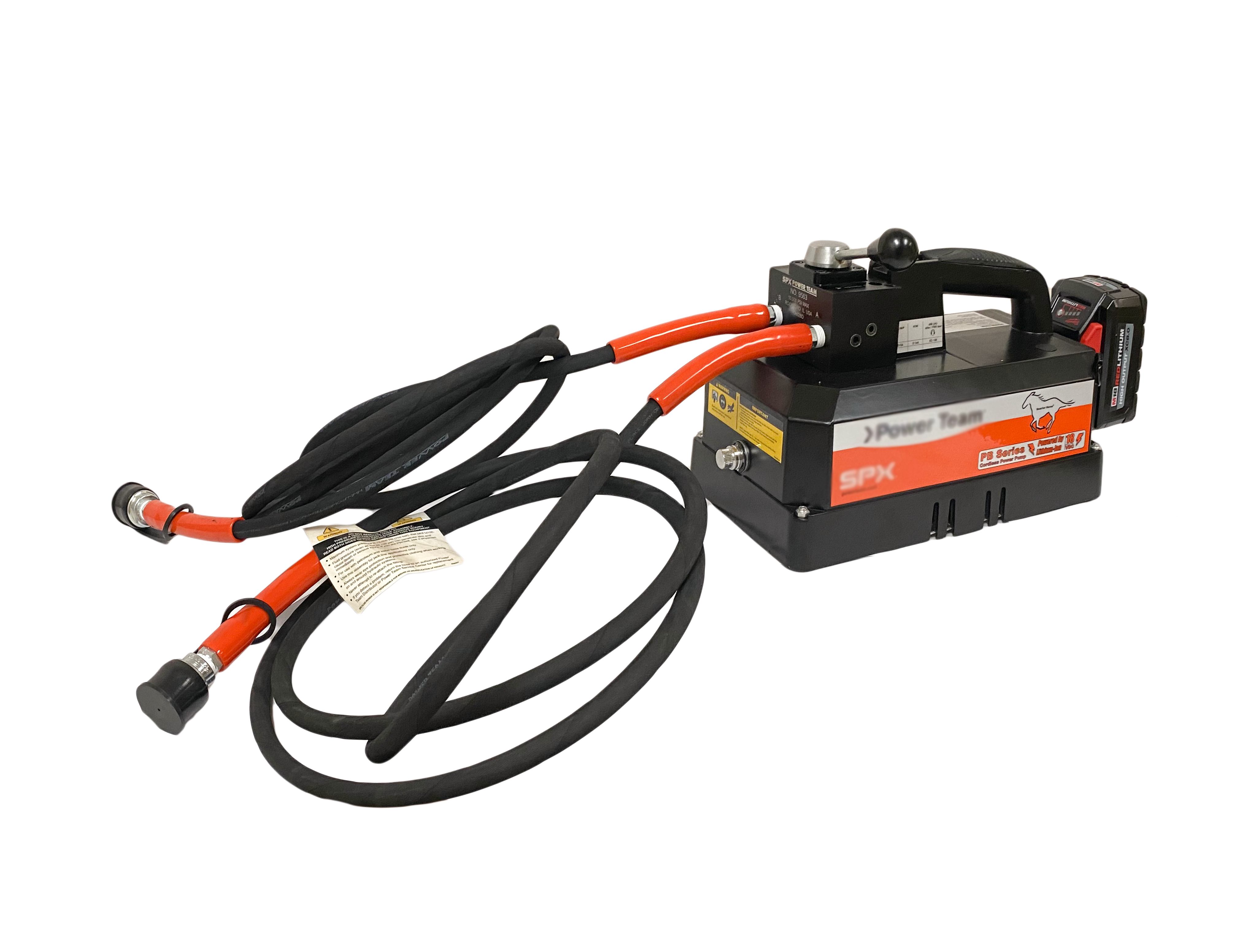 Battery Powered Double Acting Hydraulic Pump w/Hose and Couplers