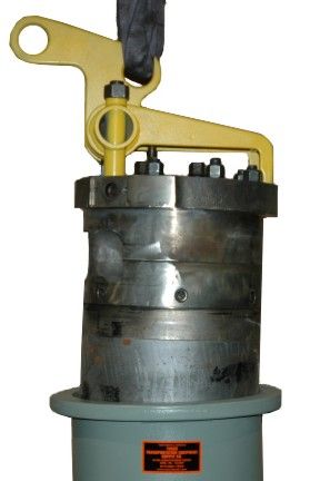 Cylinder being placed in T65160 Pod.